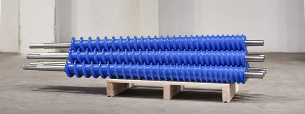 Trogschnecken im lebensmittelechtem Polyethylen blau, FDA